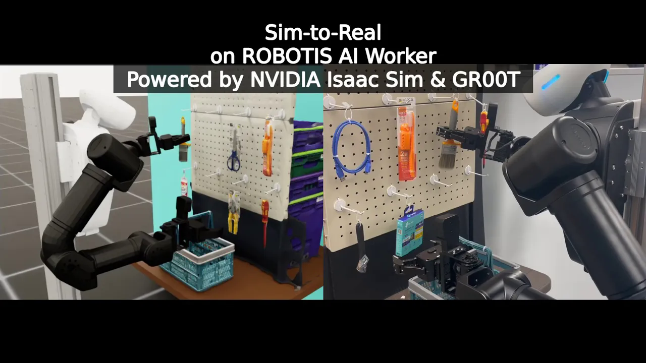 <b>AI WORKER #8 借助英伟达 Isaac Sim 与 GR00T，实现仿真</b>